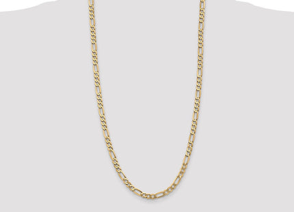 14K Flat Figaro with Lobster Clasp Chain (Style FFL140-28)
