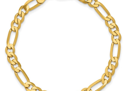 14K Flat Figaro with Lobster Clasp Bracelet (Style FFL140-7)