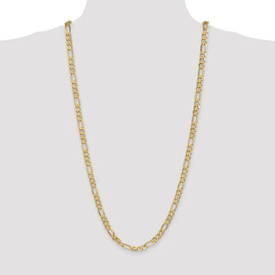 14K Flat Figaro with Lobster Clasp Chain (Style FFL160-30)