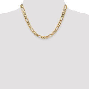 14K Flat Figaro with Lobster Clasp Chain (Style FFL180-18)