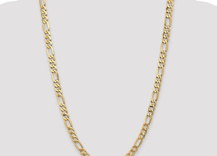 14K Flat Figaro with Lobster Clasp Chain (Style FFL180-26)