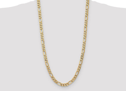 14K Flat Figaro with Lobster Clasp Chain (Style FFL180-28)