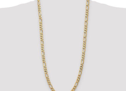 14K Flat Figaro with Lobster Clasp Chain (Style FFL180-30)