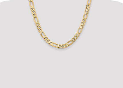 14K Flat Figaro with Lobster Clasp Chain (Style FFL200-20)