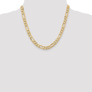14K Flat Figaro with Lobster Clasp Chain (Style FFL200-20)