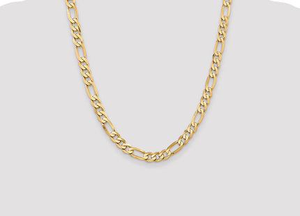 14K Flat Figaro with Lobster Clasp Chain (Style FFL200-22)
