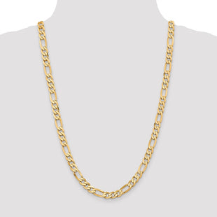 14K Flat Figaro with Lobster Clasp Chain (Style FFL200-26)