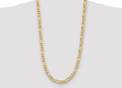 14K Flat Figaro with Lobster Clasp Chain (Style FFL200-28)