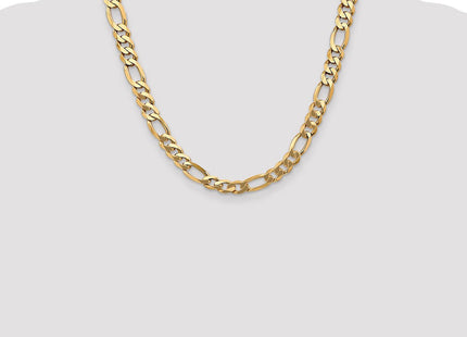14K Flat Figaro with Lobster Clasp Chain (Style FFL220-20)