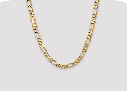 14K Flat Figaro with Lobster Clasp Chain (Style FFL220-22)