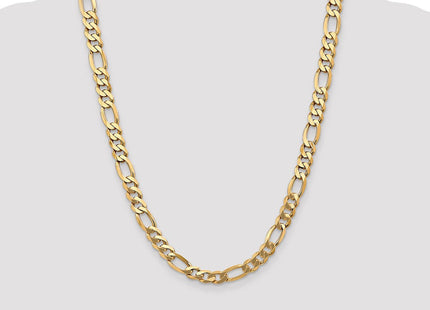 14K Flat Figaro with Lobster Clasp Chain (Style FFL220-24)