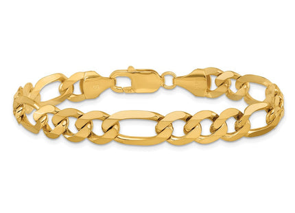 14K Flat Figaro with Lobster Clasp Bracelet (Style FFL220-8)