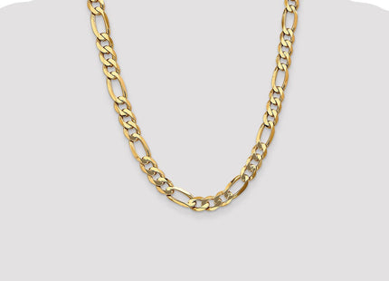 14K Flat Figaro with Lobster Clasp Chain (Style FFL250-22)