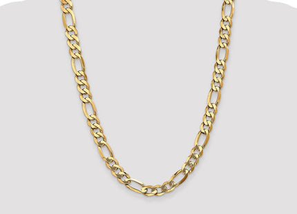 14K Flat Figaro with Lobster Clasp Chain (Style FFL250-24)