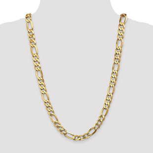14K Flat Figaro with Lobster Clasp Chain (Style FFL250-26)