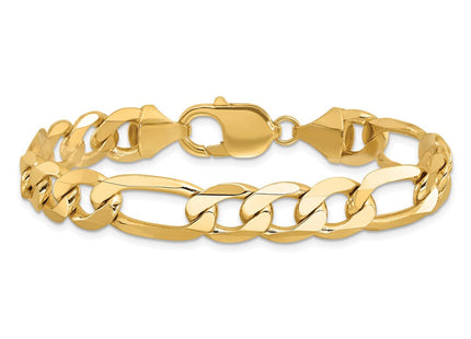 14K Flat Figaro with Lobster Clasp Bracelet (Style FFL250-8)