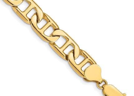 14k Solid Hand-Polished Anchor Link Bracelet (Style FL446-7)