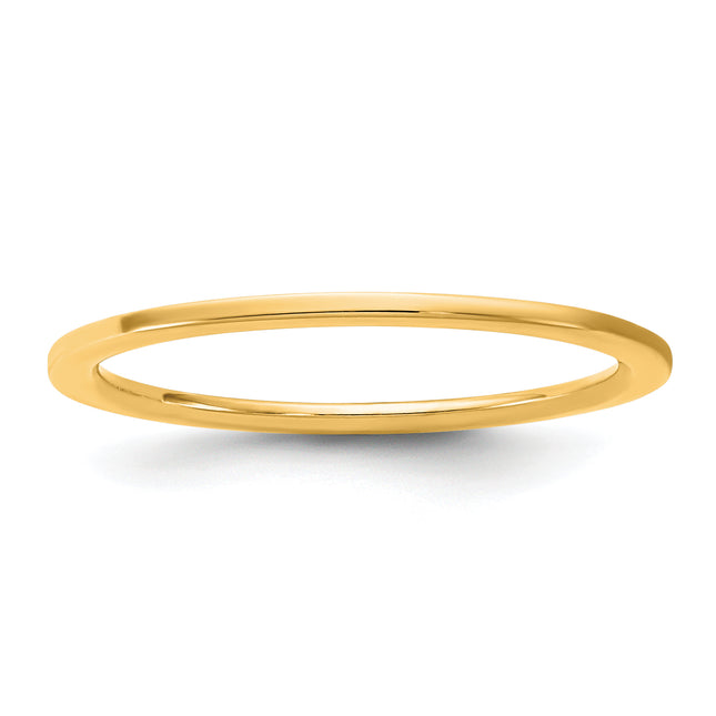 14k Yellow Gold Standard Flat Comfort Fit Band