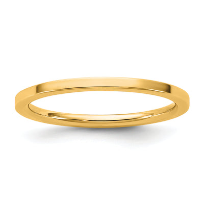 14K Yellow Gold Standard Flat Comfort Fit Band