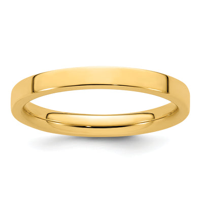 14K Yellow Gold Standard Flat Comfort Fit Band
