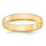 14k Yellow Gold Flat with Step Edge Wedding Band Size 8