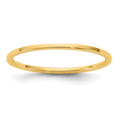 14K Yellow Gold Lightweight Flat Band