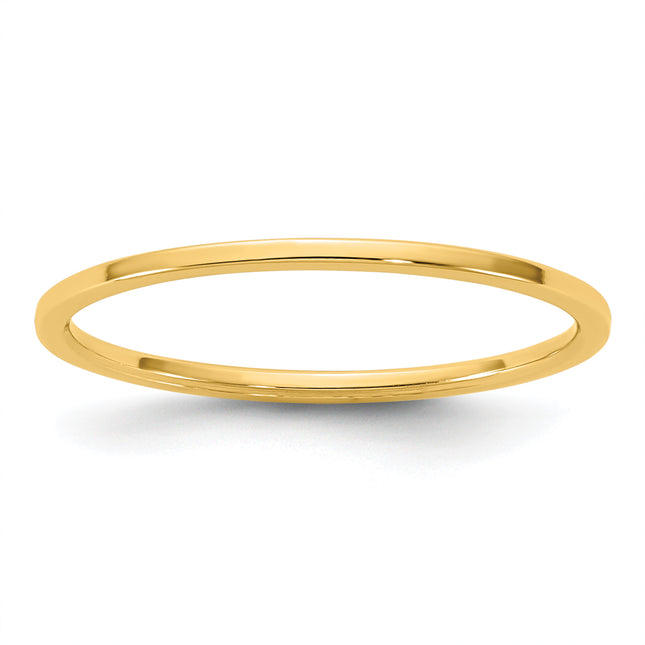 14k Yellow Gold Lightweight Flat Band