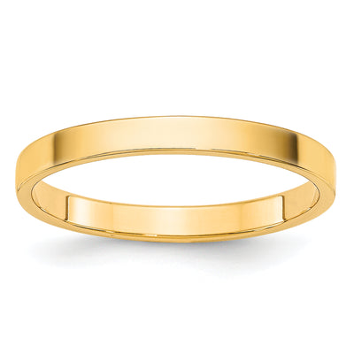 14K Yellow Gold Lightweight Flat Band