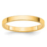 14k Yellow Gold Lightweight Flat Wedding Band Size 10.5