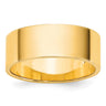 14k Yellow Gold Lightweight Flat Wedding Band Size 8.5