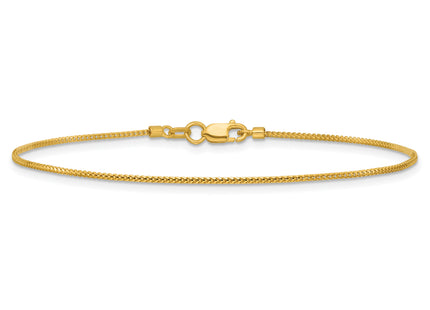 14K Franco with Lobster Clasp Bracelet, 7 x 0.9mm