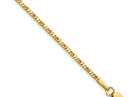 14K Franco with Lobster Clasp Bracelet, 7 x 1mm