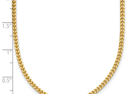 14K Franco with Lobster Clasp Bracelet, 22 x 1.4mm