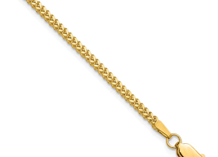 14K Franco with Lobster Clasp Bracelet, 7 x 1.5mm