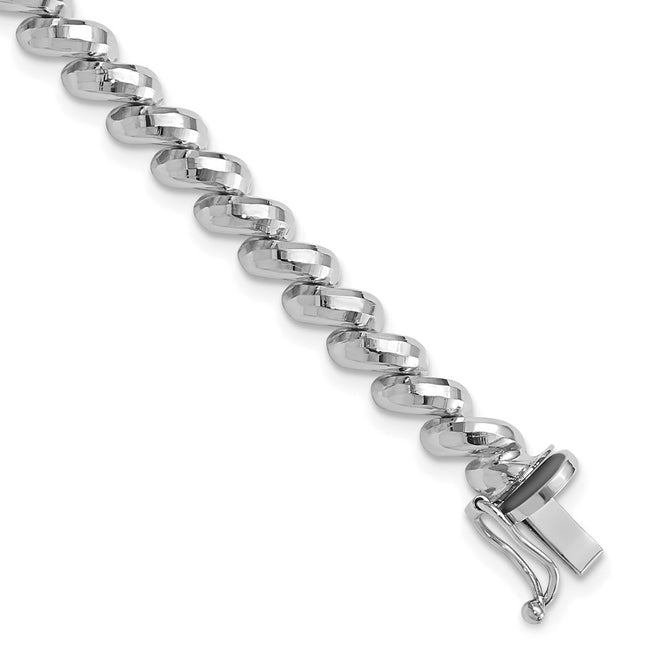 14k White Gold Bracelets Style FSM8W - Classique Jewelry Inc.