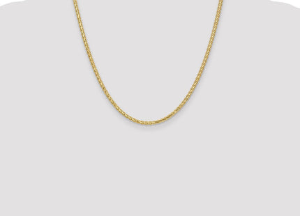14K Flat Wheat with Lobster Clasp Chain (Style FW085-20)