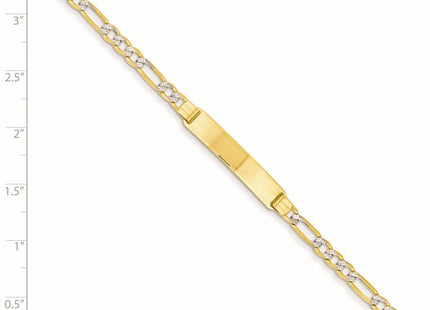 14k Yellow & Rhodium Chain Bracelets Style FW100ID - Classique Jewelry Inc.