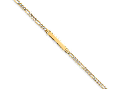 14k Yellow & Rhodium Chain Bracelets Style FW100ID - Classique Jewelry Inc.