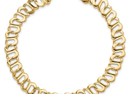 14K Polished Fancy Link 8. Bracelet, 8.75 x 8mm