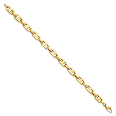 14K Polished Fancy Anchor Cable Link Bracelet
