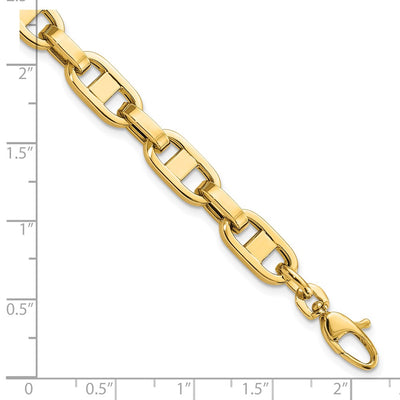 14K Polished Fancy Anchor Cable Link Bracelet