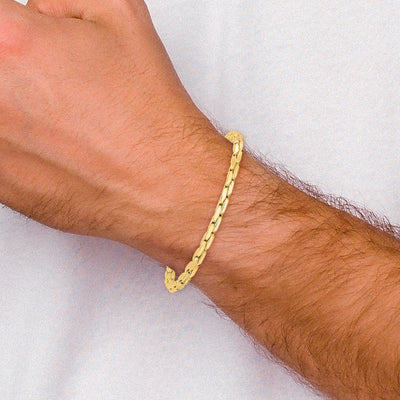 14K Polished Fancy Link Bracelet, 8.25 x 4.4mm