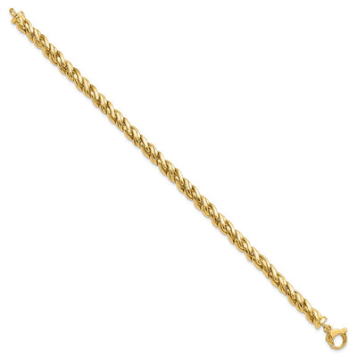 14K Polished Fancy Twist Bracelet