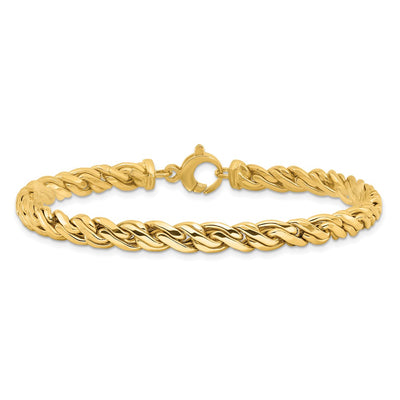 14K Polished Fancy Twist Bracelet