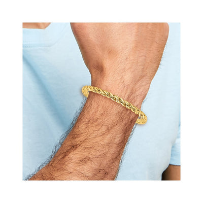 14K Polished Fancy Twist Bracelet