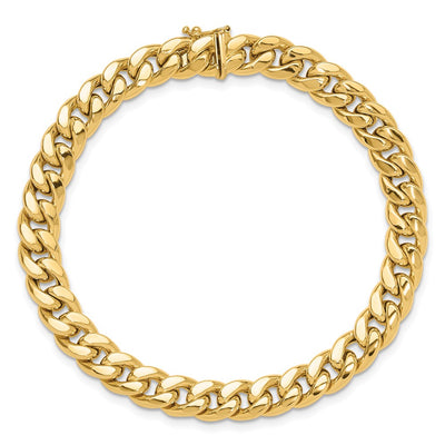 14K Polished Curb Link Mens Bracelet