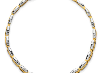14k Two-tone Polished Fancy Link Bracelet (Style GB307-8)