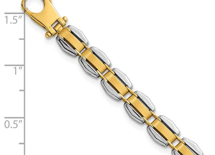 14k Two-tone Polished Fancy Link Bracelet (Style GB307-8)
