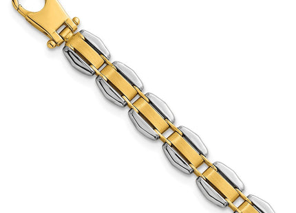 14k Two-tone Polished Fancy Link Bracelet (Style GB307-8)