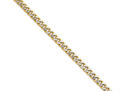 14k Yellow & Rhodium Chain Bracelets Style GB308 - Classique Jewelry Inc.